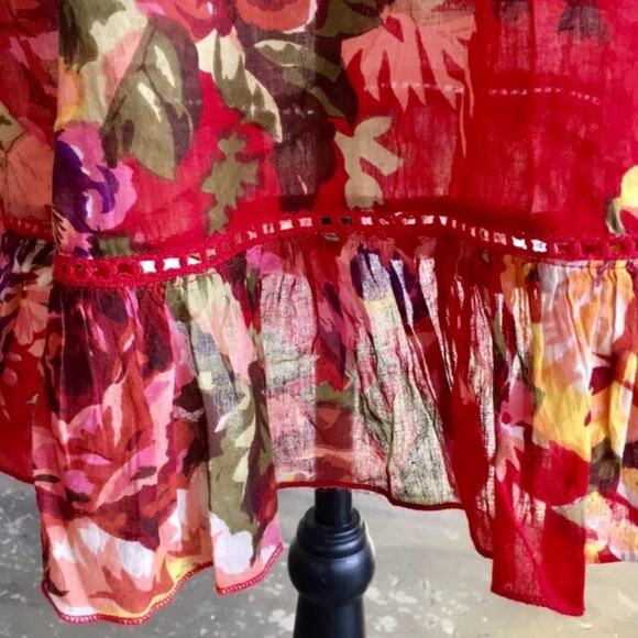 Magazine Floral summer dress .SIZE S - SMALL Ruffle on bottom - Picture 6 of 8
